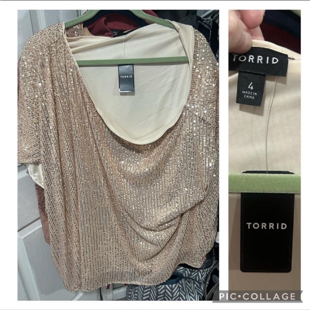 Torrid golden off the shoulder blouse